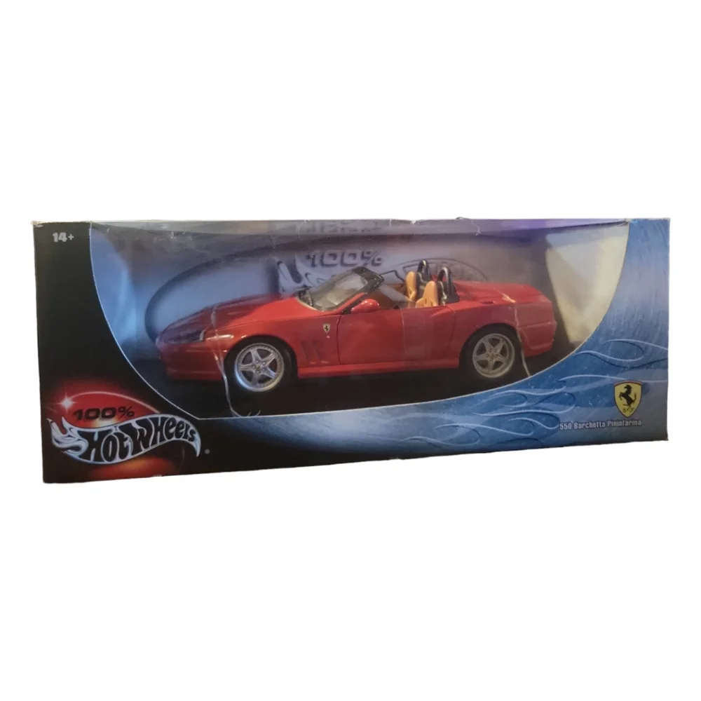 Vtg 2000 Hot Wheels Ferrari 1:18 550 Barchetta Pininfarina Diecast RED 100% NIB